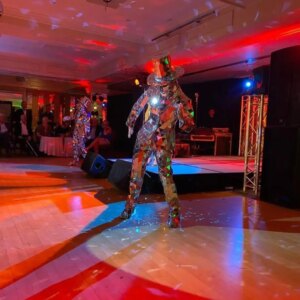 Performance Halloween Glass outfit Mirror Man Show Suit Stage Dress Mask Costume Glass Cosplay halloween costume