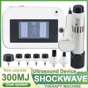 Shockwave Therapy Machine For Pain Relief Body Massage 300MJ Shock Wave Instrument With 7 Heads 1mhz Ultrasound Device Body Rela