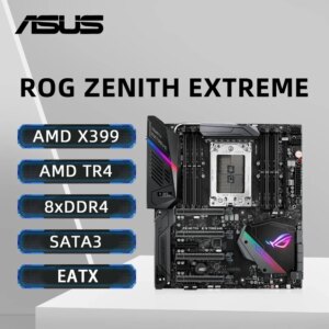 ASUS X399 Motherboard ROG Zenith Extreme Support 1st and 2nd Gen AMD Ryzen Threadripper Processor DDR4 3600MHz NVME M.2 PCIe 3.0