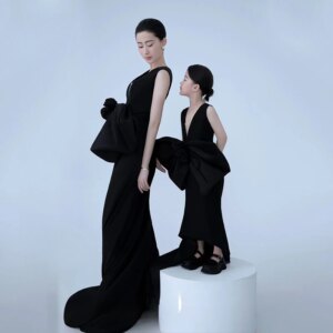 Children’s parent-child Studio shooting model catwalk performance piano children’s 2025 new dress