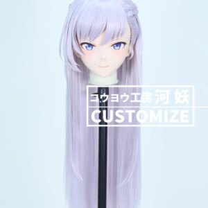 C-422-2 Customize Full Head Resin Cartoon Cosplay Japanese Character Anime Role Play Crossdress Kigurumi Mask With Back Shell