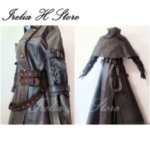 Irelia H Store Bloodborne Gecco Cosplay Costume for man hunter outfit halloween trenchCustom size made