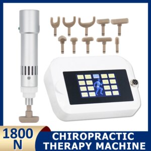 Physiotherapy Chiropractic Adjusting Tool 1800N Intensity Electric Spine Correction Therapy Gun 10 Massage Heads Relaxation Body