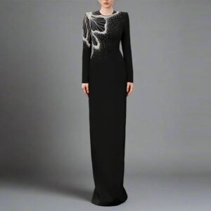 Epoch Formal Evening Dress فساتين مناسبة رسمية Elegant Crystal شارون سعيد O-Neck Fashionable Cocktail Prom Gown For Women
