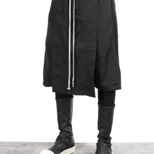 High Quality Niche Designer Style Dark Spring and Summer Thin Vest Hanging Crotch Cheongsam Fifth Pants Loose Culotte Men