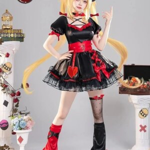 Shugo Chara Tsukiyomi Utau Little Devil Hot Girl Outfit Lovely Dress Cosplay Costume Halloween Party Suit Women