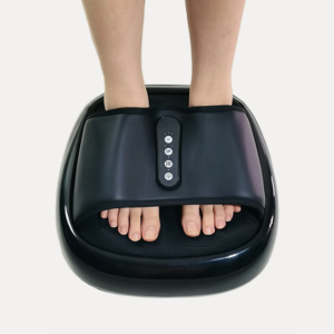 Foot Massager Finger Air Pressure Electric Shiatsu with Roller Kneading Heat Therapy Air Compression Vibration Massage