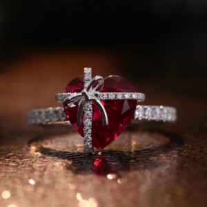 Provence 18K/14K/10K Solid Gold Heart Cut Lab Grown Royal Heart Gift Style Pave Ring For Woman Romantic Party Customized Gift