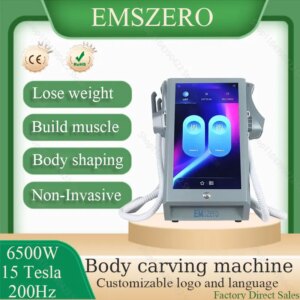 6500W 15 Tesla EMSZERO Weight Loss Machine Professional 200Hz RF Stimulation Muscle Growth EMS Body Shaping Machine