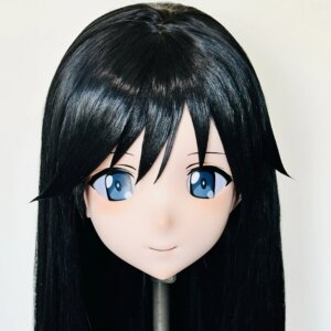 Customize Character Female/Girl Resin Kig Full Head With Lock Anime Cosplay Japanese Anime Kigurumi Mask
