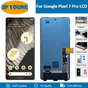 100% Test Original 6.7″AMOLED For Google Pixel 7 Pro LCD Display Touch Screen Digitizer Assembly Replacement For GP4BC GE2AE LCD