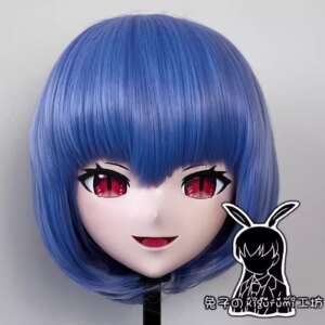 (RB32908)Customize Lockable Full Head Resin Cartoon Cosplay Japanese Character Anime Role Play Kigurumi Mask With Back Shell