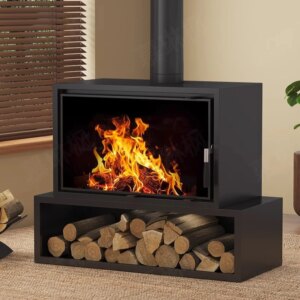 Large-screen Real-fire Fireplace, Wood-burning Stove for Heating, Firewood Stove Cast Iron Fireplac fireplace био камин