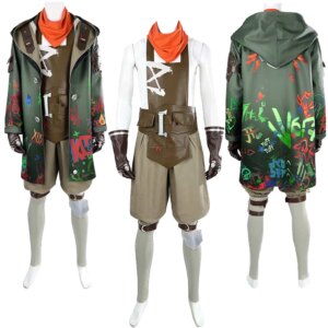 Acrane Ekko Cosplay Male Costume Game LOL Roleplay Shirt Coat Pants Gloves Outfits Halloween Carnival Party Fantasia Men Suit