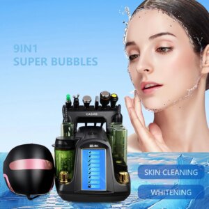 Newest Hydro Facial 9 in 1 Machine Professional Ultrasonic Skin Rejuvenation Dermabrasion Clean Hyperbaric Oxygen