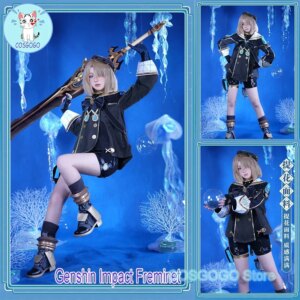 COSGOGO Game Genshin Impact Freminet Cosplay Costume Halloween Outfits Game Clothing Women Anime Clothing Freminet Wig