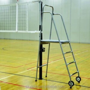 Portable Volleyball Referee Stands with Protective Coats Option to Add Wheels