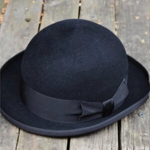 Elegant fashion solid color hat master top bowler man