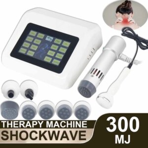 300MJ Professional Shockwave Therapy Machine With 7 Heads ED Treatment Tennis Elbow Spinal Pain Relief Body Massage 2In 1