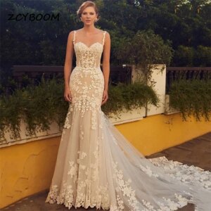 Customized Elegant Sweetheart Bride Dresses Mermaid For Women Cut-out Court Train 2025 Wedding Dresses For Formal Occasions