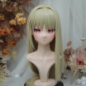 (NFD38–31)Customize Full Head With Lock Pretty Female/Girl Japanese Animego Character Kig Cosplay Kigurumi Mask Crossdress Doll