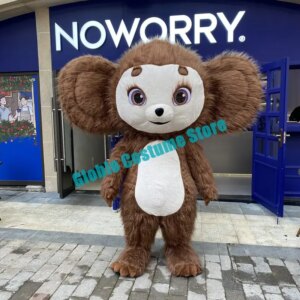 200cm Inflated Cheburashka Crocodile Gena 2m/2.6mLovely Inflatable Cheburashka Mascot Walking Cosplay Cute Big Ears Monkey Costu