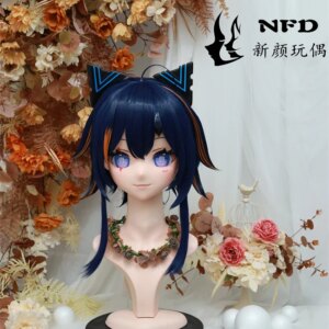 (NFD41-7)Customize Full Head With Lock Crossdress Doll Female/Girl Japanese Anime Cartoon Character Kig Cosplay Kigurumi Mask