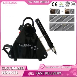 2025 Professional Salon Hair Treatment Cryolipolysis Ice Cold Frozen Flat Iron Hair Care Machine Hair Straight Care Machine