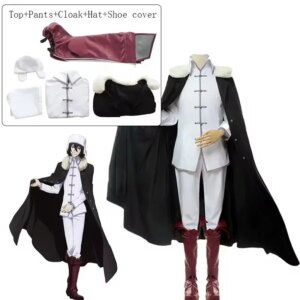 Anime Bungo Stray Dogs Fyodor Dostoevsky Cosplay Costume Audlt Men Top Pants Cape Cloak Suit Halloween Carnival Party Uniform