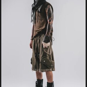 Summer Distressed Deconstruction Wasteland Style Shorts Men’s Pants