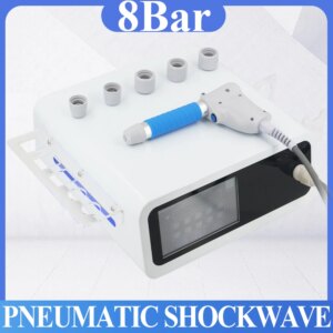 8Bar Pneumatic Shockwave Machine Body Relax Muscle ED Treatment Massage Waist Back Leg Pain Relief Shock Wave Therapy Massager