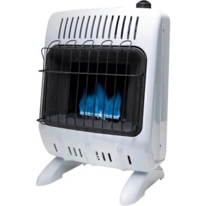 Vent Free 10,000 Btu Blue Flame Propane Heater,One Size,White,heat spaces up to 250 sqaure feet, place in bedroom,living room