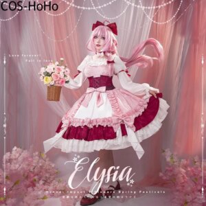 COS-HoHo Honkai Impact 3rd Elysia Flowers Spring Festivals Game Suit Lolita Dress Cosplay Costume Halloween Party Outfit Women