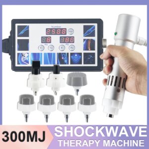New Shockwave Therapy Machine ED Treatment Physiotherapy Plantar Fasciitis Relieve Shoulder Neck Pain 300MJ Massager