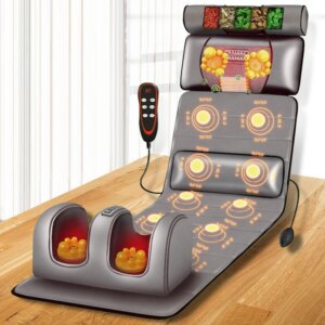 Electric Massage Mattress Vibrating Heating Infrared Massager Cushion For Whole Body Pain Stress Relief Body Relax Kneading 220V