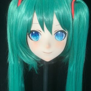 Customize Character Female/Girl Resin Kig Full Head With Lock Anime Cosplay Japanese Anime Kigurumi Mask