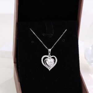 Provence Heart Pendant Necklace 10KGold IGI DEF/VS Lab Diamonds Luxury Evening dress Wedding Necklace Personalized Custom