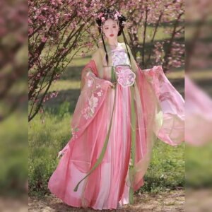 Han Chinese Clothing 2024 Women’s Machine Embroidery Terminus Skirt Super for Spring and Summer