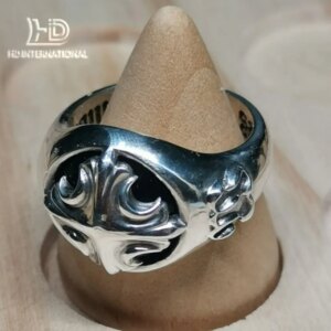 Gothic cross flower ring, simple cross flower ring, cross flower ring, men’s ring, men’s gift