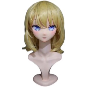 (NFD051)Customize Full Head With Lock Sweet Female/Girl Japanese Animego Character Kig Cosplay Kigurumi Mask Crossdress Doll