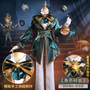 COS-HoHo Anime Identity V Mike Morton Tea Party Fashion Game Suit Gothic Uniform Cosplay Costume Halloween Carnival Outfit S-XXL