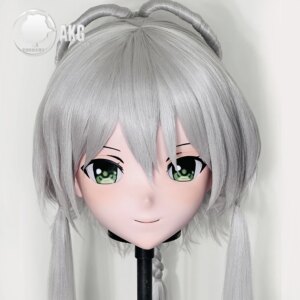 Customize Character Female/Girl Resin Kig Full Head With Lock Anime Cosplay Japanese Anime Kigurumi Mask