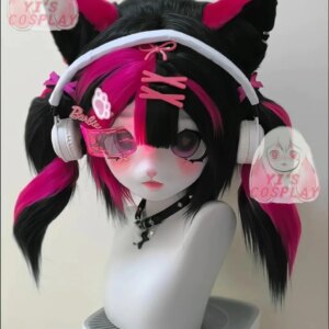 Yis cosplay Custom Furry head Kigurumi Head Cosplay Kemono Fursuit Handmade Headsets Beast Customized Fursuit Kemono Head