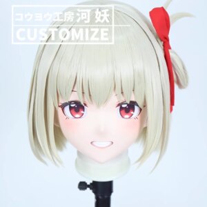 C-10112 Customize Full Head Resin Cartoon Cosplay Japanese Character Anime Role Play Crossdress Kigurumi Mask With Back Shell