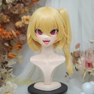 (NFD-25-7)Customize Full Head With Lock Crossdress Doll Female/Girl Japanese Anime Cartoon Character Kig Cosplay Kigurumi Mask