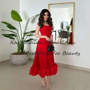 Elegant A Line Evening Dresses Straps Sleeveless Formal Prom Dress Spaghetti Backless Ankle Length Party Dresses For Women