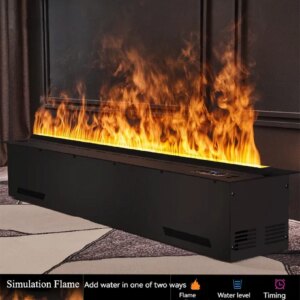 3D Atomizing Fireplace Living Room Multi-color Fake Flame Simulation Flame Mist Water Vapor Fireplace Water Humidifier TV Wall
