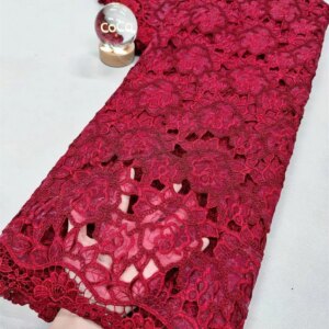 African Chiffon Cord Lace Fabric 2025 Nigerian Lace Fabric High Quality Embroidery For Wedding Dress Sewing Dress 5Yard A1028-1
