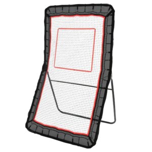 for lacrosse Rebounder for backyard , 4×7 Ft Volleyball Bounce Back Net, Pitchback Throwback Baseball Softball Return Training