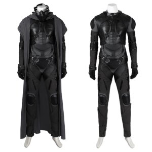 Adult Men Paul Cosplay Atreides Cotume Black Uniform With Mask Full Set Fantasia Roleplay Halloween Party Suit Custom Made